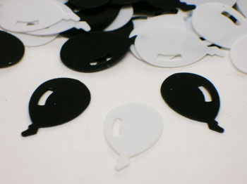 Black and White Balloons Confetti, Over The Hill by the pound or packet